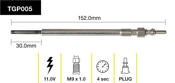 Tridon Glow Plug TGP005