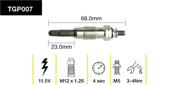 Tridon Glow Plug TGP007