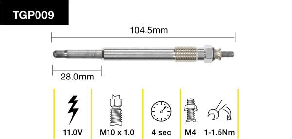 Tridon Glow Plug TGP009