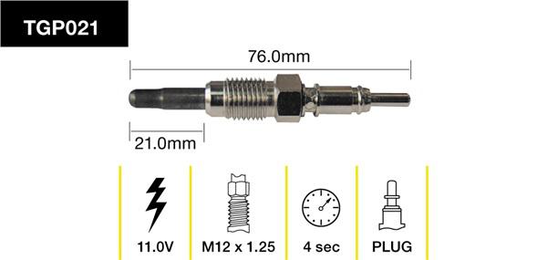 Tridon Glow Plug TGP021