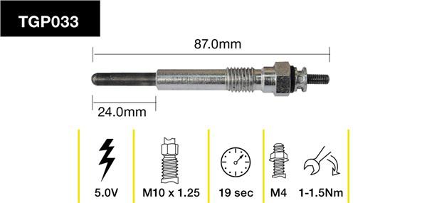 Tridon Glow Plug TGP033