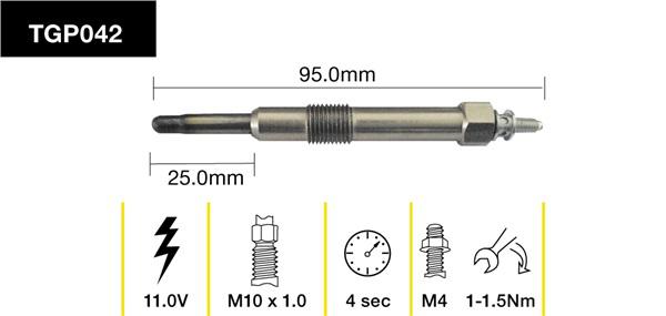 Tridon Glow Plug TGP042