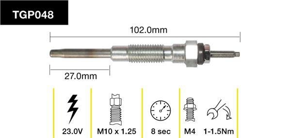 Tridon Glow Plug TGP048