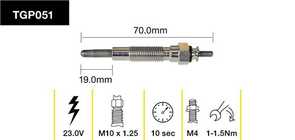 Tridon Glow Plug TGP051