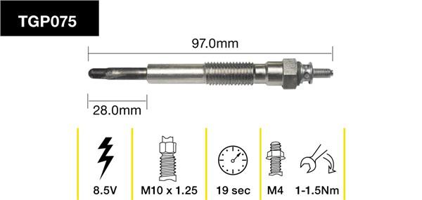 Tridon Glow Plug TGP075