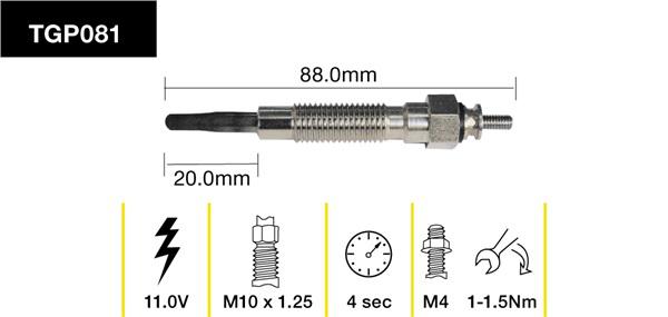Tridon Glow Plug TGP081