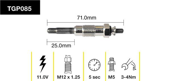 Tridon Glow Plug TGP085