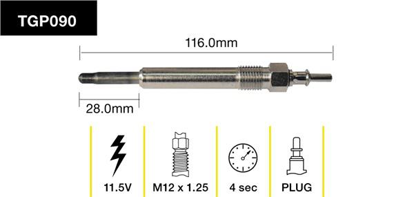 Tridon Glow Plug TGP090