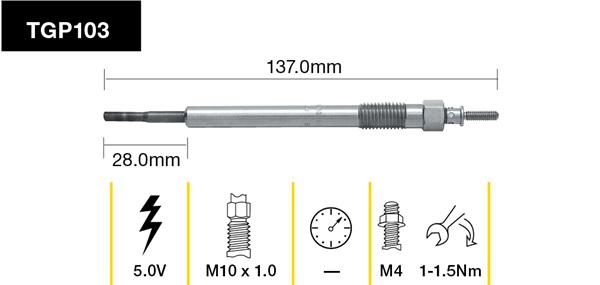 Tridon Glow Plug TGP103