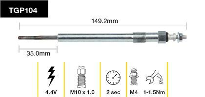 Tridon Glow Plug TGP104