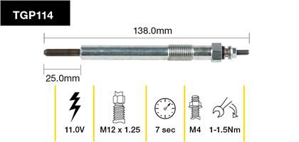 Tridon Glow Plug TGP114