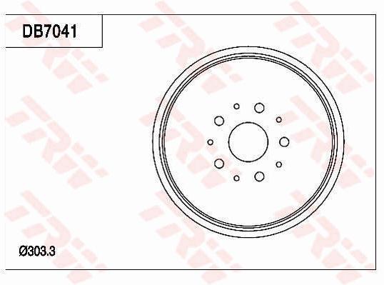 TRW Drum Brake Single 303.3mm DB7041