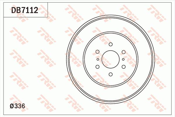 TRW Drum Brake Single 295mm DB7112