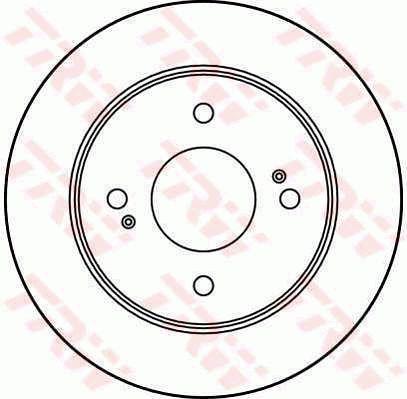 TRW Brake Rotor 258mm Front DF3018S