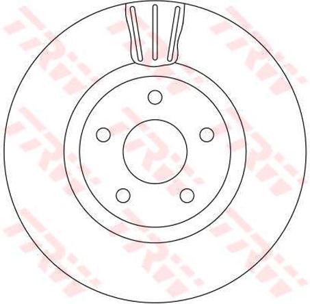 TRW Brake Rotor 300mm Front DF4313S