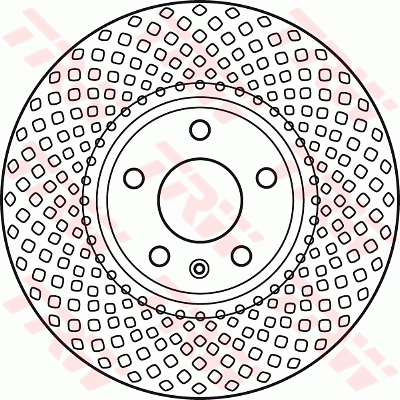 TRW Brake Rotor Front Single DF6015S