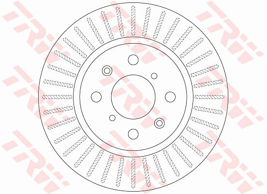 TRW Brake Rotor 256mm Front DF6232S