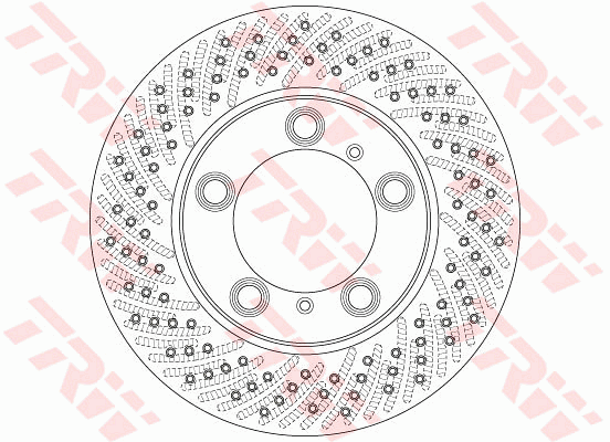 TRW Brake Rotor 298mm Front LH DF6413S