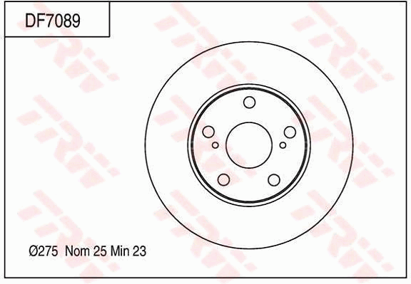 TRW Brake Rotor 275mm Front DF7089S
