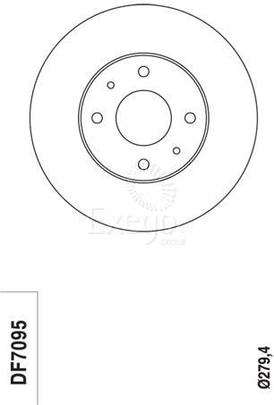 TRW Brake Rotor 280mm Front DF7095S