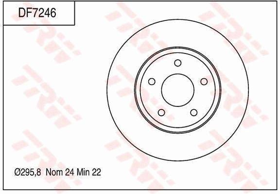 TRW Brake Rotor Front DF7246S