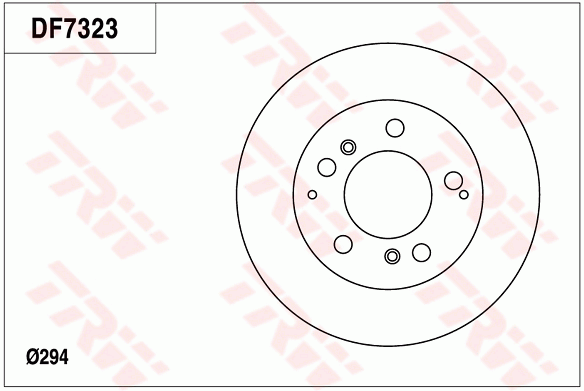 TRW Brake Rotor Single 294mm Front DF7323S