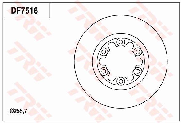 TRW Brake Rotor 255.5mm Front DF7518S