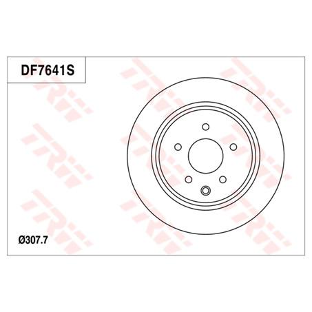 TRW Brake Rotor 207.7mm Rear DF7641S