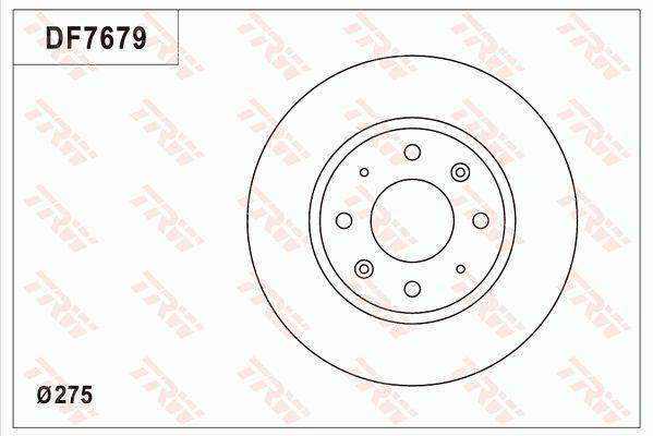 TRW Brake Rotor 275mm Front DF7679S