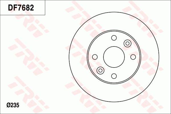 TRW Brake Rotor 235mm Front DF7682S