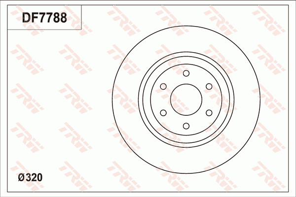TRW Brake Rotor 320mm Front DF7788S