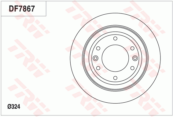 TRW Brake Rotor 324mm Rear DF7867S
