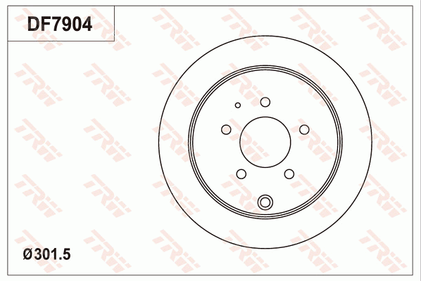 TRW Brake Rotor 301.5mm Rear DF7904S