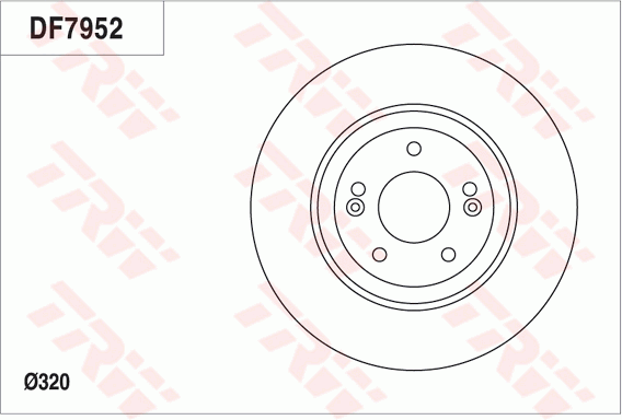 TRW Brake Rotor Single 320mm Front DF7952S