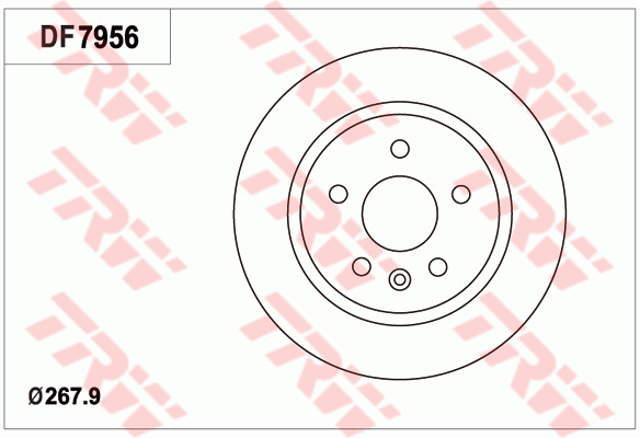TRW Brake Rotor 267.9mm Rear DF7956S