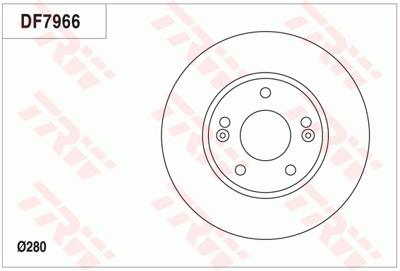 TRW Brake Rotor Single 280mm Front DF7966S