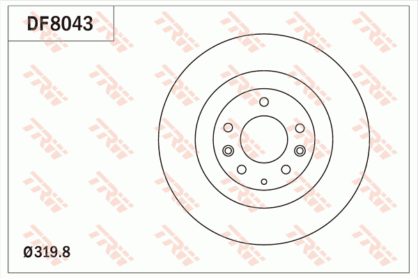 TRW Brake Rotor Front DF8043S