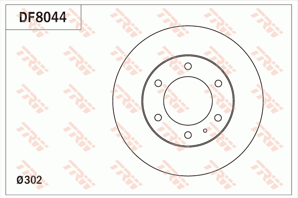 TRW Brake Rotor 302mm Front DF8044S