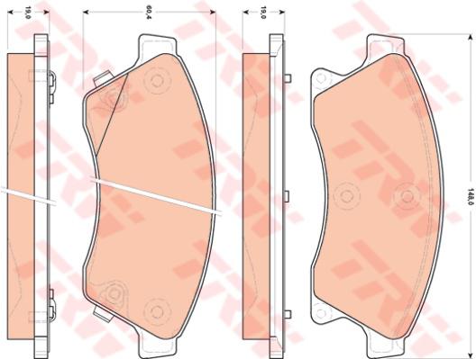TRW DTEC Brake Pad Set Front GDB1843