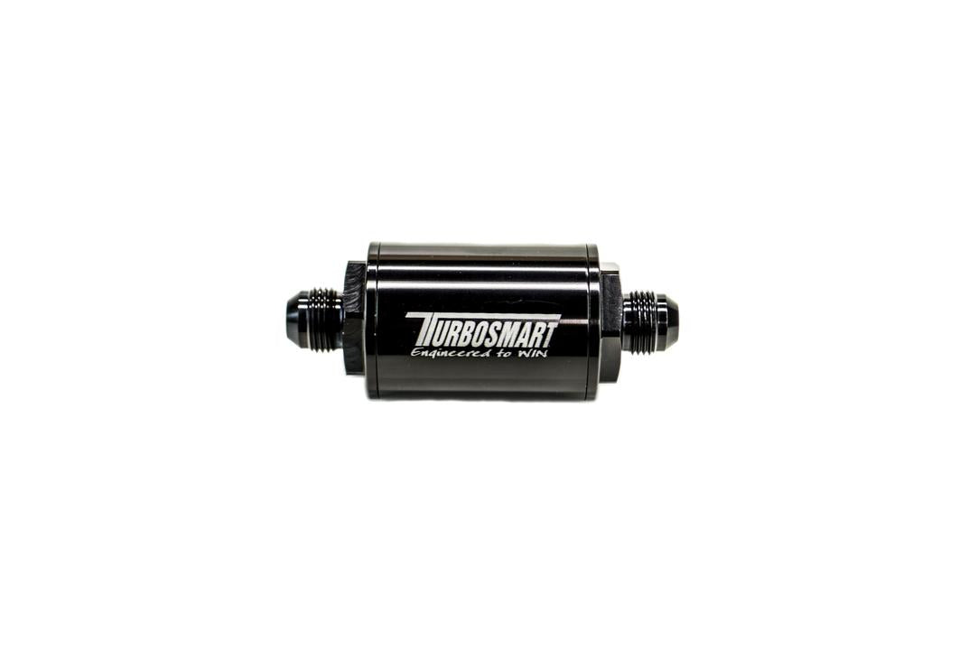Turbosmart Turbosmart Billet Inline Fuel Filter 1.75x3.825"" -8 AN Male (Black)