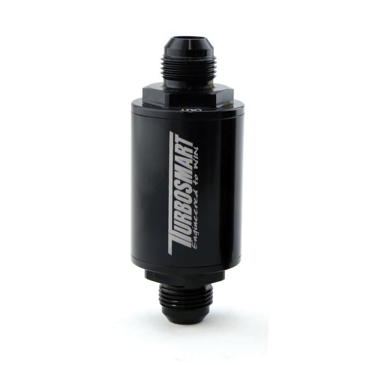 Turbosmart Turbosmart Billet Inline Fuel Filter 1.75x3.825"" -10 AN Male (Black)