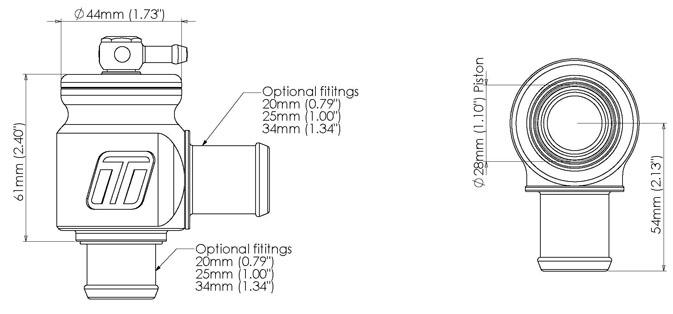 Turbosmart BOV Kompact Plumb Back 20mm