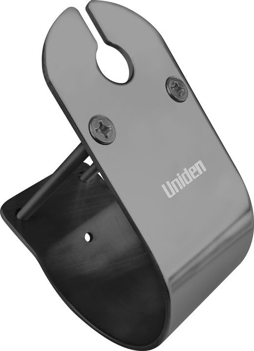 Uniden 76Mm Glossy Black Stainless Steel Bull Bar Mount With Cable Slot