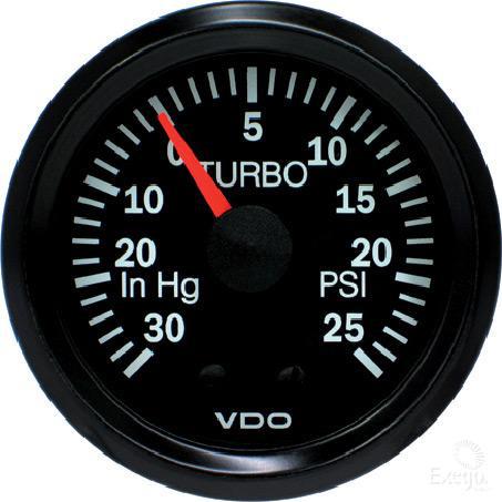 VDO Boost Gauge (30Hg 25psi) 52mm Round 150077004