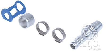 VULKAN Lokring Aluminium Fitting 16mm Tube Splicer Tube Burgaclip #10 Straight LKX3871