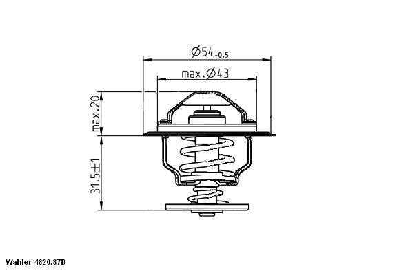 WAHLER Thermostat 4820.87D