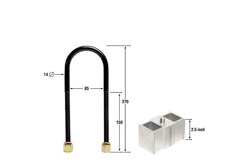 Whiteline KLB103-25 Lowering Blocks 2.5