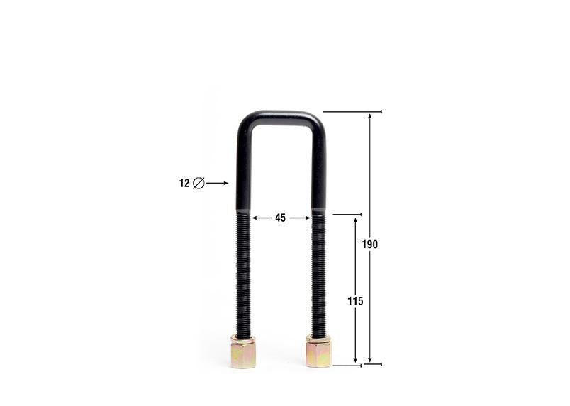 Whiteline KUB100 Trailer Ubolts Squaretop 45mm ID 12mm Tred