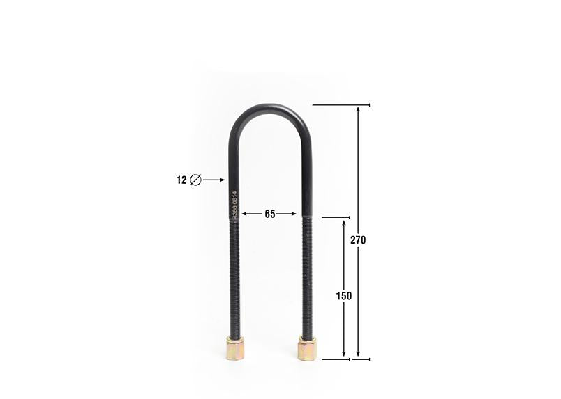 Whiteline KUB103 Vehicle Ubolts Roundtop 65mm ID 12mm Tred