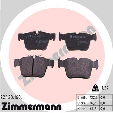 Zimmermann Brake Pad Rear Set 22423.160.1